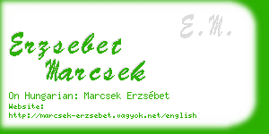 erzsebet marcsek business card